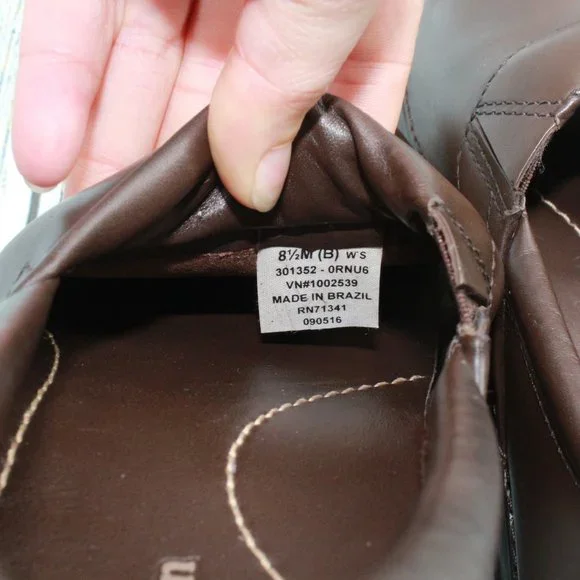 LL Bean Leather Clogs Brown Comfort Professional Nurse Shoes Size 8.5 M - Picture 7 of 9